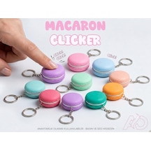 Macaron Clicker Charm Anahtarlık Pembe