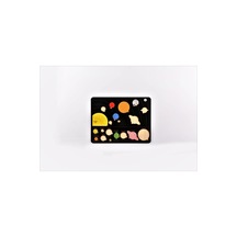 Eğitici Renkli Ahşap Güneş Sistemi Bul Tak Puzzle/yapboz
