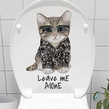 Decohandy Klozet Etiketi Leave Me Alone Renkli