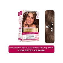 L'oréal Paris Excellence Creme 5 Kahve Saç Boyası Amonyaklı, Beyaz Kapatıcı, Hyaluronik Asitli 3'lü Bakım