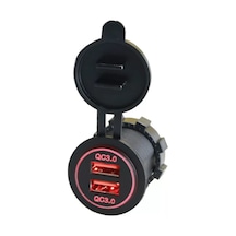 Araç-Tekne-Motosiklet-Kamyon için 12-24 W Hızlı Şarj Kırmızı Işık