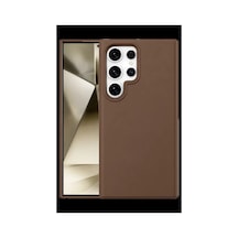 Newface Samsung Galaxy S24 Ultra Kılıf First Silikon - Kahverengi
