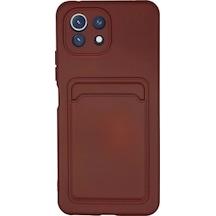 Durukar Mi 11 Kılıf Kelvin Kartvizitli Silikon - Bordo