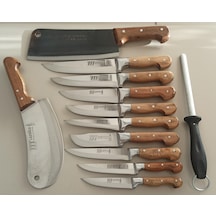 12 Parça Lazoğlu Bıçak Seti Kasap-Kurban-Mutfak Bıçak Set