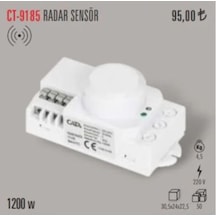 Cata Ct-9185 360 Derece Radar Hareket Sensörü (492212198)