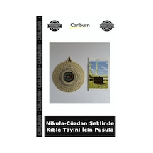 Nikula-cüzdan Şeklinde Kıble Tayini İçin Pusula Yol Rehberi Cep Aleti Seyahat Aksesuarı