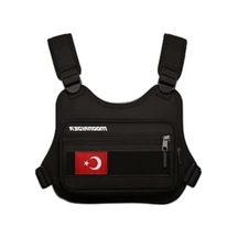 2As Geniş Hacimli Motosiklet Göğüs Çantası, Yelek Tipi Ve Kullanışlı 341 Siyah