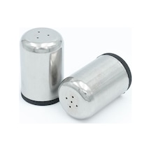 Çelik Büyük Boy 1 Çift Ev Lokanta Restoran İçin Tuzluk Ve Karabiberlik Cin516 Gri