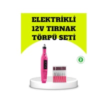 Elektrikli Manikür Pedikür Törpü Seti 6 Başlıklı
