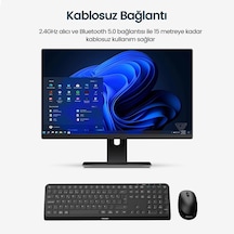 Spt6407 Bluetooth Kablosuz Türkçe Q Klavye Mouse Seti Siyah Diğer