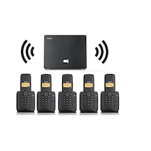 Gigaset 5 Dahili Dect Telsiz Kablosuz Telefon Santrali Siyah