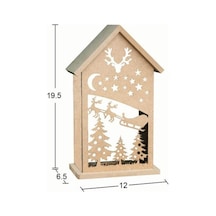 Ahşap Yılbaşı Süsü T-light Mumluk Yb27