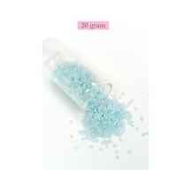 Kesme Cam Boncuk 2mm - 20 Gram - Maz Buz Mavi -bnc321
