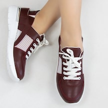 Bordo Fileli Ortopedik Spor Sandalet Çok Renkli