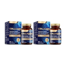 Collagen Gold Quality Tablet Hidrolize Kolajen, C Vitamini, Hyaluronik Asit, Biotin, Çinko Ve Resveratrol İçeren Cilt, Saç Ve Tırnak Takviyesi 30 Tablet 2 Paketi