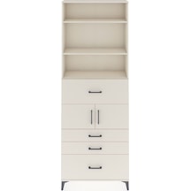 Arges Dolap 4 Raflı 4 Çekmeceli 2 Kapaklı 88x30x243 Aytaşı-ay... Aytaşı