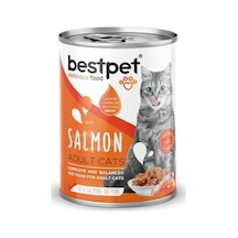 Bestpet Kısırlaştırılmış Kediler İçin, Taze Somon Parça Etli Ve Soslu Yaş Mama, 400 G 103 Ivory
