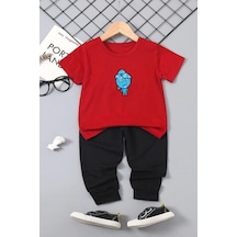 Çocuk Su Avatar Alt - Üst Eşofman Takımı Kırmızı