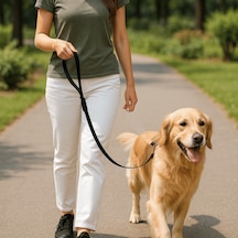 Beylini Dayanıklı Köpek Gezdirme Kayışı Metal Tokalı Siyah 100cm