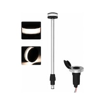 Labarka LED Krom Bayrak Direği Soketli 12V 80 cm