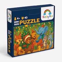 Yılbaşı Partisi Mini Puzzle 40 Parça 3-7 Yaş Eğitici Çocuk Puzzle Yapboz
