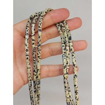 Bileklik Boy Jasper Taşı Silindir Kesim 4x12.5mm Yarım Dizi 49366 18cm Uzunluğundadır Çok Renkli