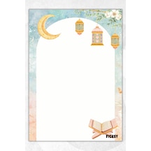 A5 İslam Bloknot Çizgisiz Defter - 50 Yaprak - Memopad - Notepad - Not Defteri - Not Kağıdı Çok Renkli Çok Renkli