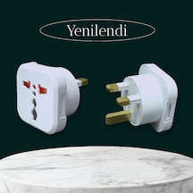 Tek-iş Ingiliz Erkek Fişli Seyahat Adaptörü Ingiliz Amerika Arabistan Umre Fiş Çevirici Priz Dönüştürücü