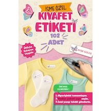 Kıyafet Etiketi - Okul Kıyafetlerine Kişiye Özel 30 Saniyede Kolay Uygulama Yıkanabilir - Kelebekler Beyaz