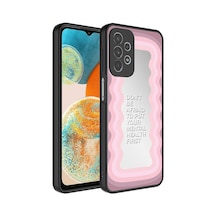 Samsung Galaxy A72 İle Uyumlu Kılıf Aynalı Parlak Desenli Figürlü Kamera Lens Korumalı Kapak Mirror Ayna Diğer
