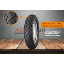 Anlaş 90 / 90-12 Mb-80 Scooter Tubeless Lastik 90 90 12 4 Mevsim