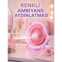 Znv Zenvia Mey İthalat 3 Hız Ayarlı Usb Şarjlı Rgb Masa Fanı Znv2025 Cmn