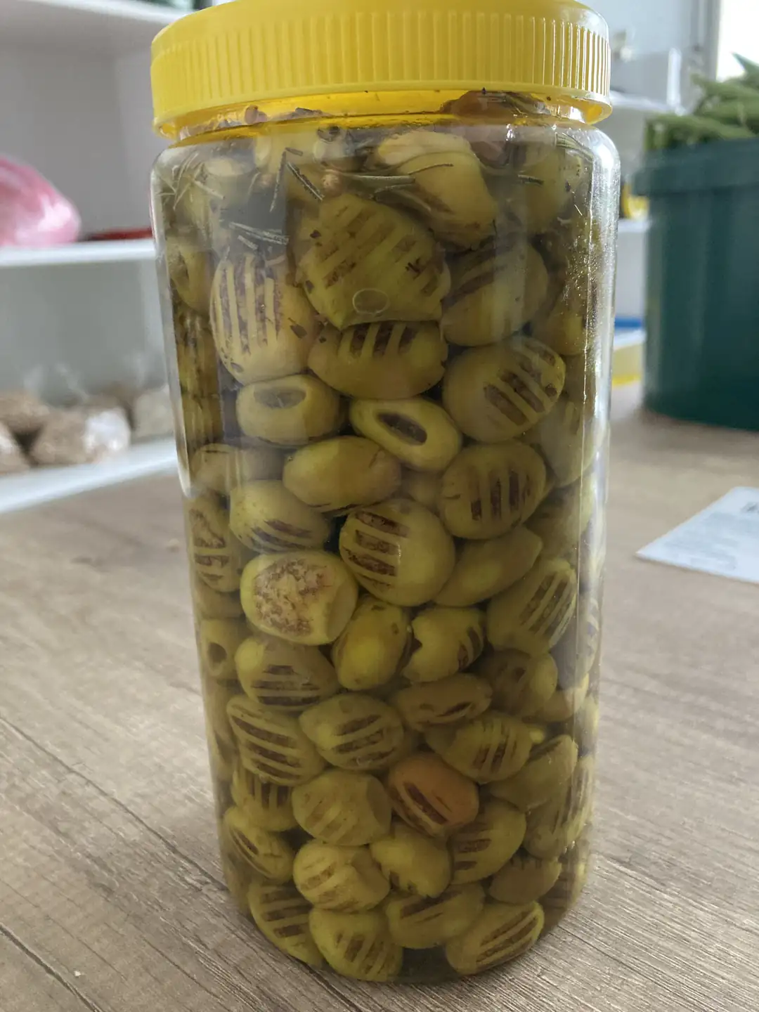 1 Kg Gurme Izgara Yeşil Zeytin Doğal Baharatlı
