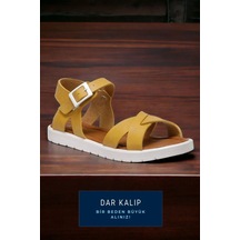 Hardal Sarı Unisex Çocuk Sandalet 001