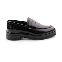 Bambi Siyah Açma Hakiki Deri Erkek Loafer Ayakkabı E01549116414