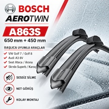 Bosch Aerotwin 650/450 Mm Ön Silecek Takımı Golf 7 Audi A3 Seat Ateca Skoda Superb