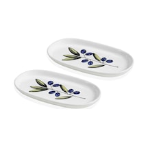 The Mia Olivos Oval Servis 2li 26 Cm Çok Renkli