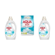 Aquabor Doğal Mineralli Sıvı Beyaz + 4 Kg Beyaz + Sıvı Beyaz 3 Lü Set