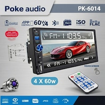 7'' Tofaş Doğan Double Teyp 4x55w 2xusb Bluetooth Usb Sd Fm Aux Kamera Hediyeli App Kontrol Poke Pk-6014