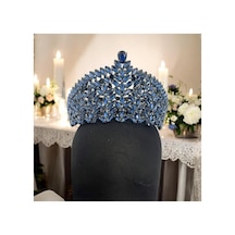 Kristal Taşlı Gelin,kına,nişan,söz,after,bride,party Taç Lacivert - 707821281 Lacivert