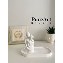 Bernami Vazo Pinterest Art Dekoratif Biblo Sarılan Çift Ve Sunum Tabağı 2'li Set Diğer