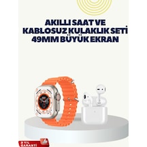 Watch 9 Max Akıllı Saat Kulaklık Seti Sağlık Takipli 45 Mm Geniş Ekran