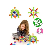 Vakum Molekül 25 Parça Yapı Taşları Fidget Duyusal Eğitici Oyuncak Çok Renkli Tek Ebat