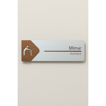 Mimar Ofis Oda Kapı İsimliği Yönlendirme Tabelası Levhası Kişiselleştirilebilir
