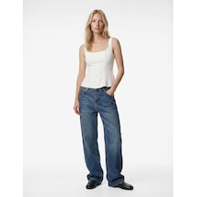 Koton Kolsuz U Yaka Peplum Bluz Beyaz 6sak60239pw