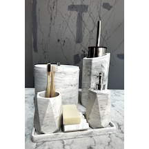 Betonmall 8 Parça Mermer Desenli Beton Banyo Seti Katı Sıvı Sabunluk Diş Fırçalık Çöp Kovası Tuvalet Fırçalığı - Gri Gri Betonmall 8 Parça Mermer Desenli Beton Banyo Seti Katı Sıvı Sabunluk Diş Fırçalık Çöp Kovası Tuvalet Fırçalığı - Gri Gri