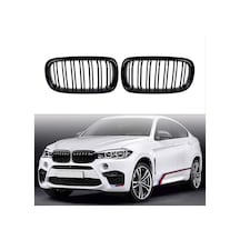Bmw X5 F15 Çift Şeritli Ön Panjur Izgara 2014-2018 Arası Parlak Siyah