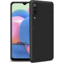 Samsung Uyumlu Galaxy A70 Arka Kapak Silikon Kılıf + Temperli Cam Ekran Koruyucu