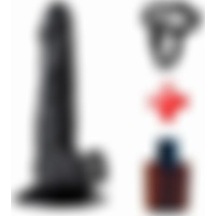 Red Fox 19,5 Cm Belden Bağlamalı Realistik Vantuzlu Zenci Dildo Penis