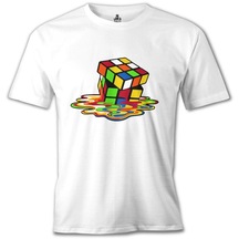Color Cubes Beyaz Erkek Tshirt